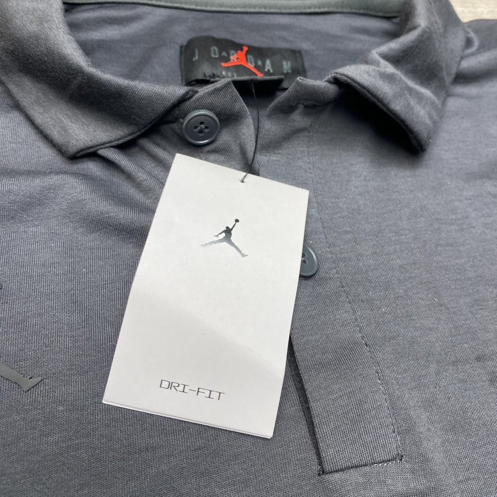 Jordan Dri-FIT Polo Shirt Mens 2XL Gray Jordan Invitational Charlotte Basketball - Picture 3 of 13